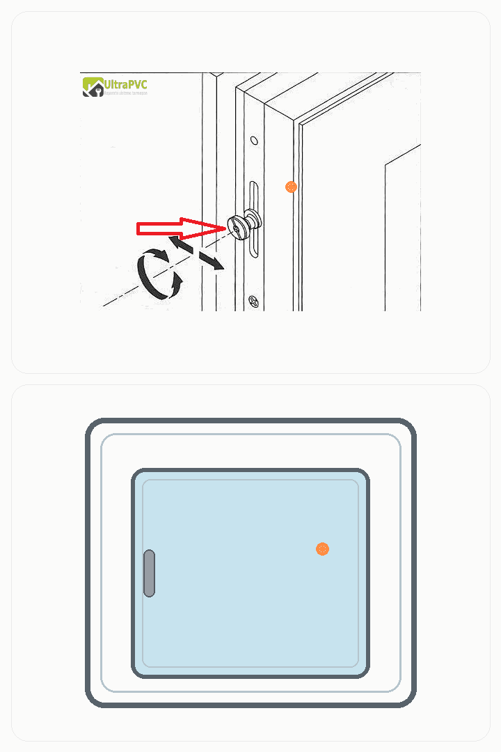 Animatie GIF pentru reglajul dintre balamale