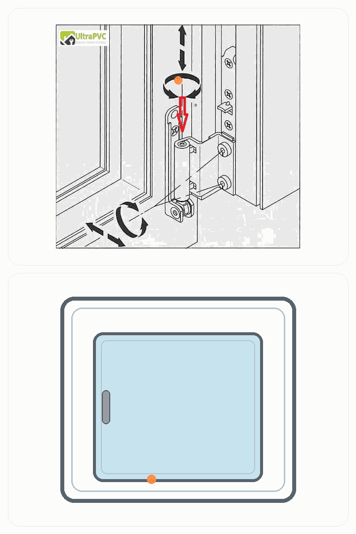 Animatie GIF pentru reglajul de jos inspre maner