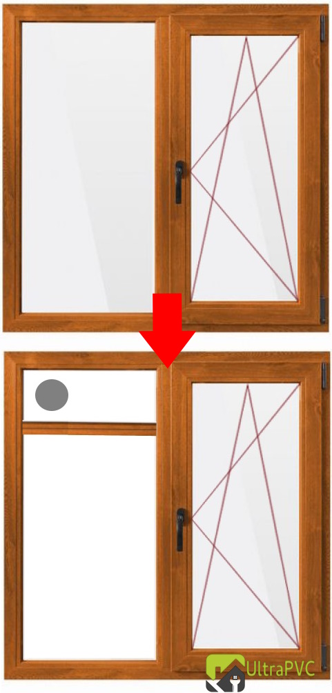 Modificare termopan cu impartire pentru gaura de hota